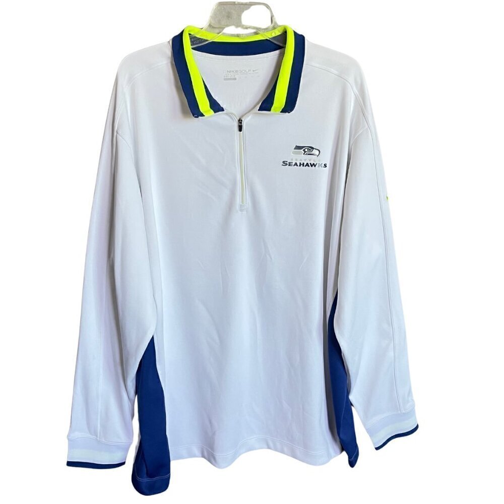 Nike Golf Dri-fit Seattle Seahawks 1/4 Zipper Sweatshirt Size XXL